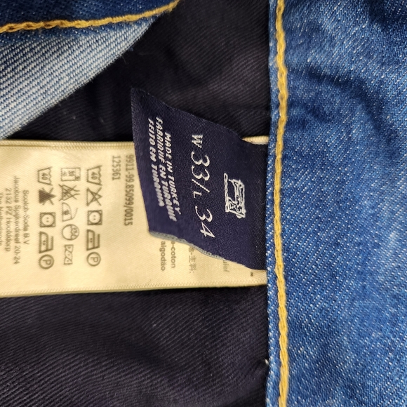 Scotch & Soda Ralston 33 waist medium wash button fly jeans straight leg - Picture 10 of 11